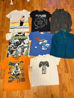 Chlapecke 6x triko kr. Rukav, 2x mikina, vse vel 134-140.