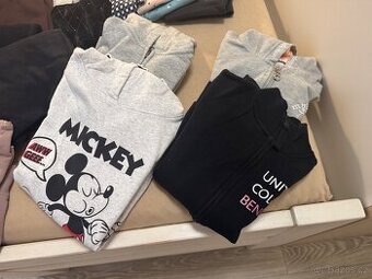 Dívčí mikiny, svetříky, kalhoty, trička na v. 120 - 135 cm