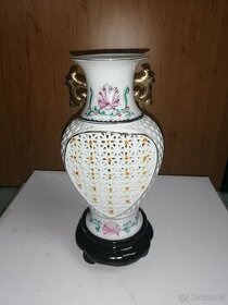 NOVÁ  čínská porcelánová váza s podstavcem - 1