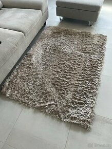 Béžový koberec s vysokým vlasem, zn. Bonami