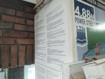 Bazén POWER STEEL 488 x122cm + písková filtrace-nové