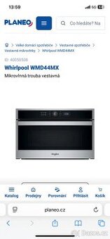 Vestavná mikrovlnná trouba Whirlpool WMD44MX