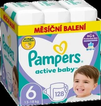 Pampers active baby velikost 6, 128 ks