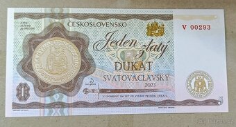 Pamětní bankovka Svatováclavský dukát - pouze 500 ks