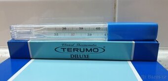 RTUŤOVÝ TEPLOMĚR NORMOVANÝ JAPAN TERUMO DE LUXE -NOVÝ