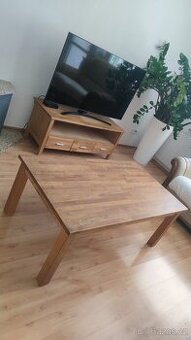 Konferenční stůl + televizní stolek z masívu