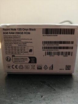 REDMI NOTE 12S Onyx Black 8GB RAM 256GB ROM