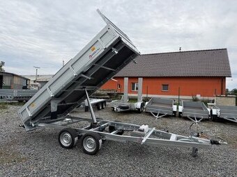 Přívěsný vozík 354x185cm,hydraulicky sklopný 3-strany,3500kg