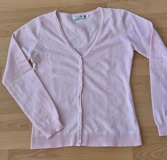 Jemný růžový kašmírový svetřík William de Faye, vel. S