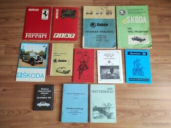 Brožury na jawa ČZ Dněpr M72, MB 750 a ŠKODA atd