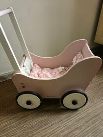 Dřevěný dětský kočárek - chodítko Pinolino
