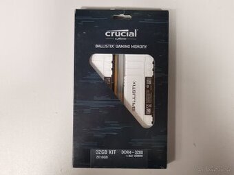 32GB White Crucial Ballistix DDR4 (2x16GB) 3200MHz CL16