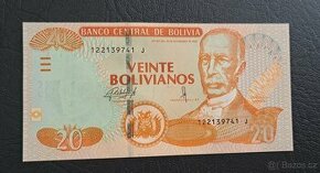 20 Bolivianos, Bolívie, UNC