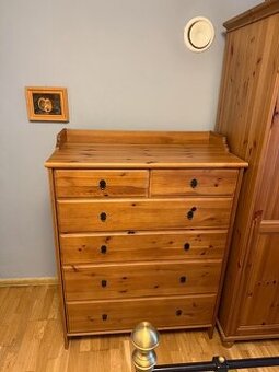 Komoda IKEA Leskvik, masiv, mořidlo antik