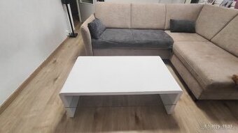 Konferenční stolek bílý lesk