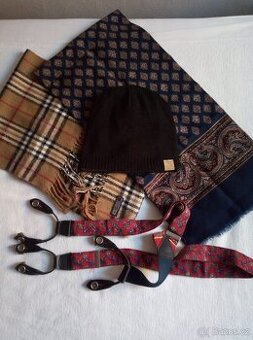 Pánská šála 2 kusy, Luxusní šle, Čepice STREET 95