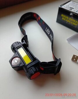 LED čelovka.
