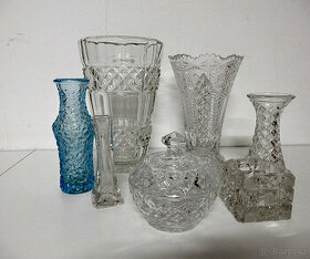 Broušené sklo - vázy a jiné
