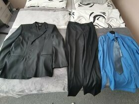 KOMPLET- Sako, kvádro, košile, kravata, kalhoty - 1