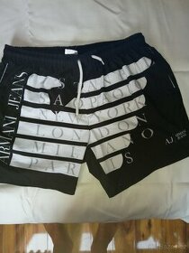 Černé pánské šortky ,plavky, kraťasy Armani XXL