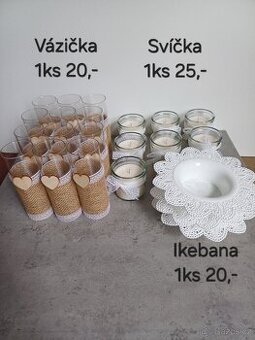 Svatební výzdoba, dekorace, mix
