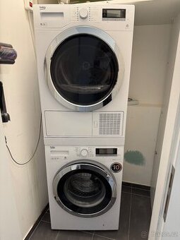 Prodám set pračky a sušičky Beko – plně funkční, včetně mezi