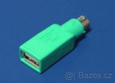 Redukce USB A female na PS/2 male.