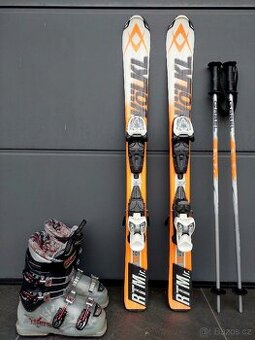 Dětské lyže VÖLKL, 100 cm + hůlky + lyžáky + přilba