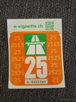 Švýcarska dálniční známka, nová, nepoužitá, cena včetně poš.