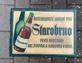 Plechová cedule Brno Starobrno 50x35 cm