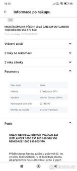 Can am poloosa přední levá