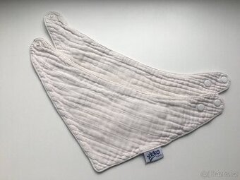 Přírodně bílé bryndáky xkko organic 2ks