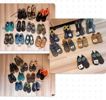 Detske boty vel. 20-26, cena za vse (36 paru bot)