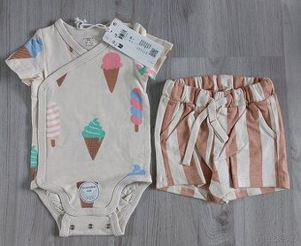 Lindex letní sety vel. 56 nové - zmrzliny, jahody