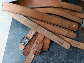Nový vojenský kožený opasek 124 ČSLA st.typ záklaďák+ přezka
