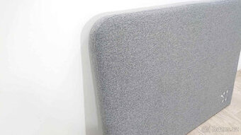 Šedé čalouněné čelo postele 98x72 cm