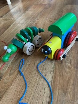 Dřevěné tahací hračky