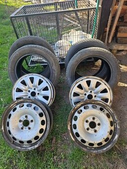 Zimní gumy + 2 ocelové disky 2hybridní disky 205/55/16 5x112