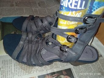 č.41,dáms.,2v1,šedo-modré Gladiátorky se zipem, stabilní