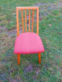 červené židle retro 2x - 1