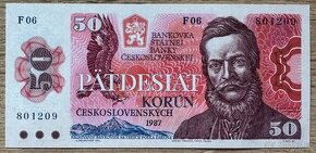 50 Kčs 1987 UNC série F06