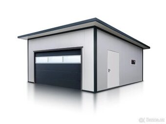 Zateplená garáž zo sendvičového panelu 6x6m. - 1
