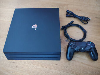 Playstation 4 (PS4) PRO 1TB, 1 ovladač, kabely k připojení