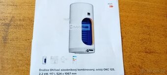 Bojler Dražice kombinovaný, svislý OKC 125 Ohřívač zásobník.