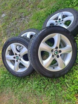 Alu kola 5x100 originál Škoda Fabia, Roomster 195/65 R15