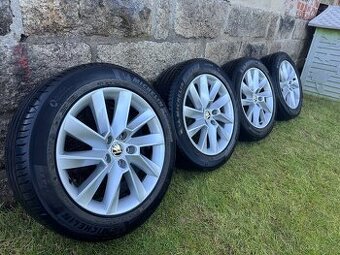 Alu kola 5x112 r17 215/55 r17 originál (nové pneu)