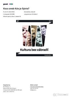 Koza aneb Kdo je Sylvie? vstupenky na 24.11.2025