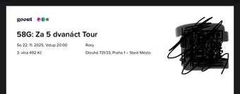 58G: Za pět 12 tour