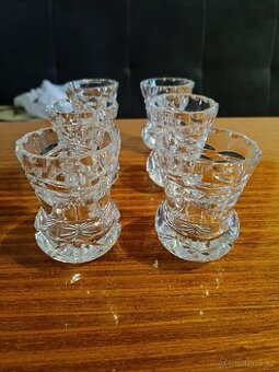 Sada 6 ks broušených skleniček