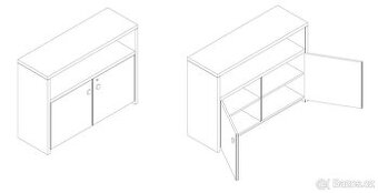 Skříňka, skříň, komoda, pult, pultík